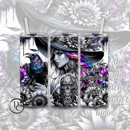 We Are the Granddaughters of The Witches They Couldn't Burn 20 oz Custom Sublimation Tumbler Stainless Steel 19