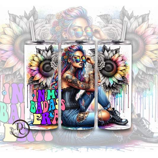 In My Badass Era Affirmation Sarcasm 20 oz Custom Sublimation Tumbler Stainless Steel 8