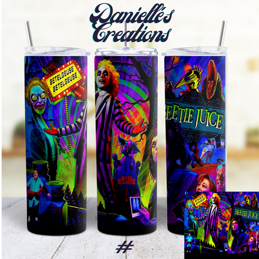 Beetlejuice 20 oz Custom Sublimation Tumbler Stainless Steel 1