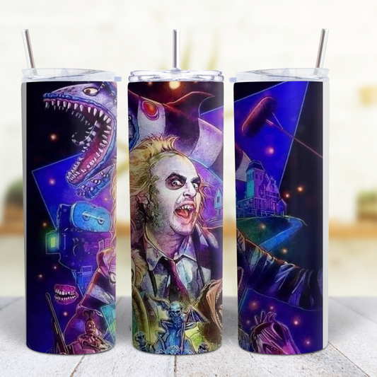 Beetlejuice 20 oz Custom Sublimation Tumbler Stainless Steel 17