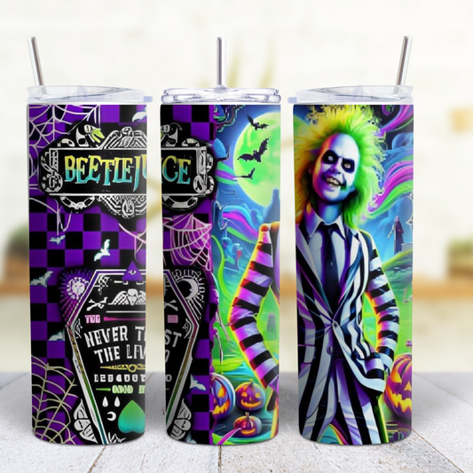 Beetlejuice 20 oz Custom Sublimation Tumbler Stainless Steel 24