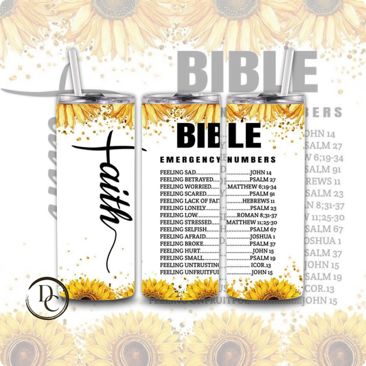 Bibe Verse Faith 20 oz Custom Sublimation Tumbler Stainless Steel Insulated 