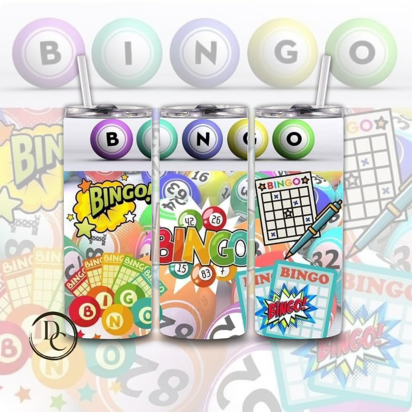 BINGO 20 oz Custom Sublimation Tumbler Stainless Steel 13