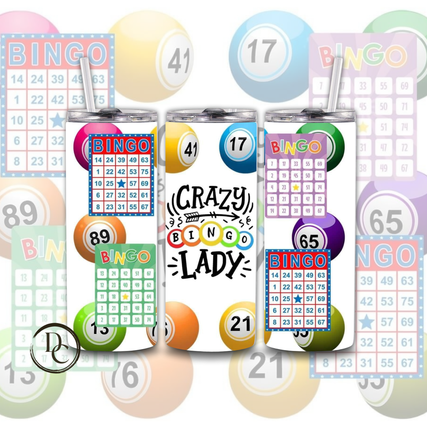 BINGO 20 oz Custom Sublimation Tumbler Stainless Steel 13