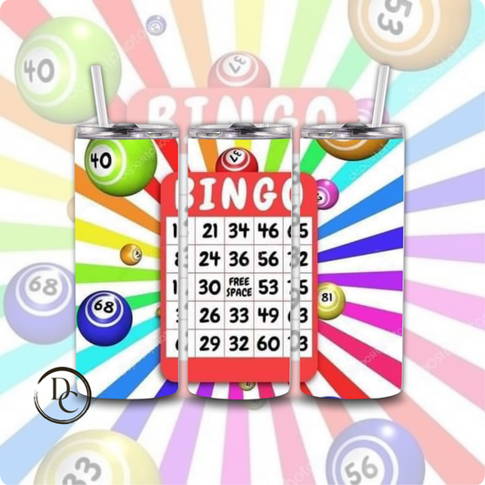 BINGO Card 20 oz Custom Sublimation Tumbler Stainless Steel 5