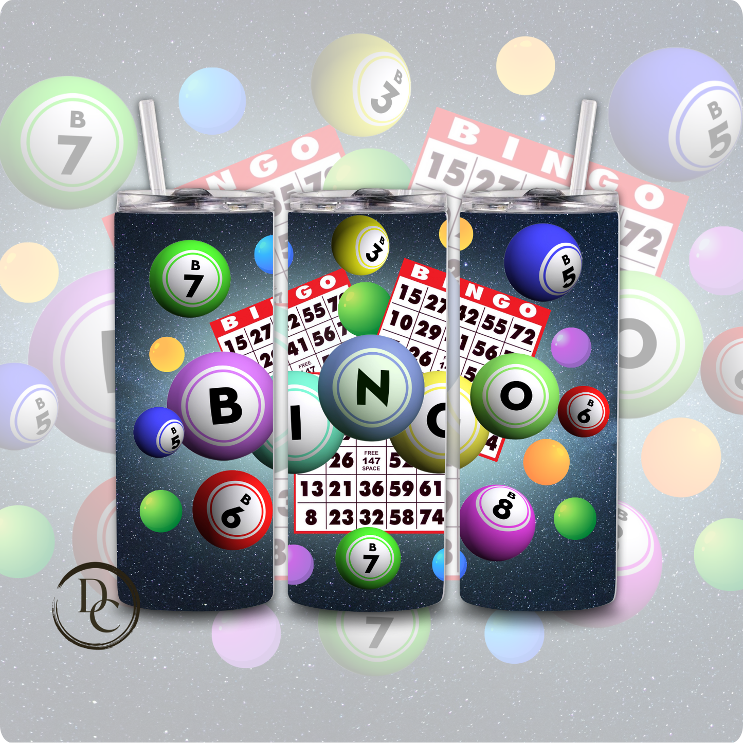 BINGO 20 oz Custom Sublimation Tumbler Stainless Steel 13