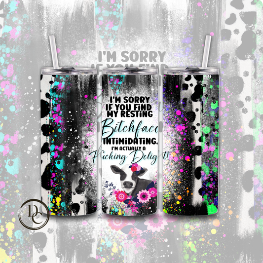BITCH Face 20 oz Custom Sublimation Tumbler Stainless Steel 3
