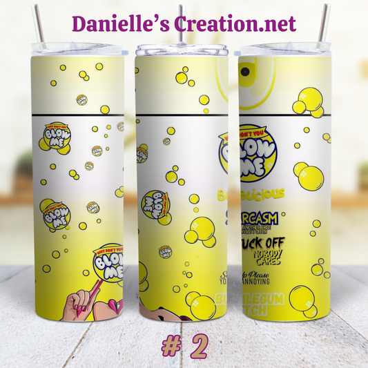 Funny Blow Me, Blow Pop Sucker 20 oz Custom Sublimation Tumbler Stainless Steel Insulated