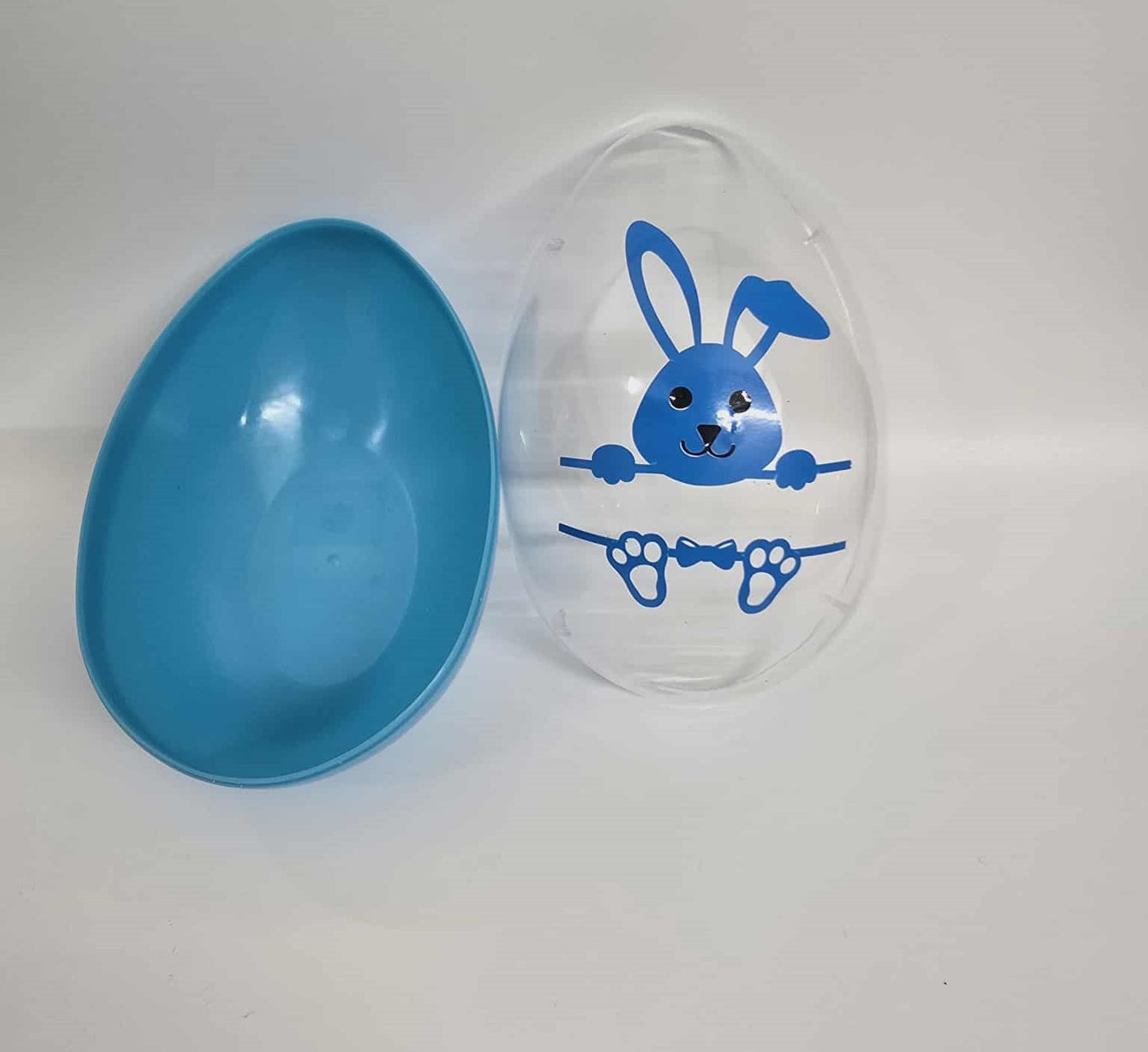 6" Blue Jumbo Personalized Plastic Easter Egg