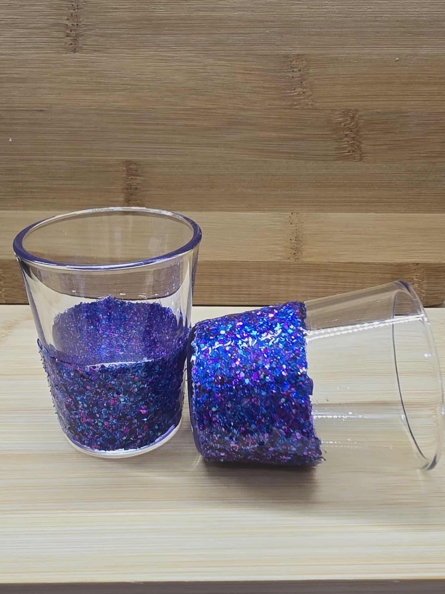 Green Glitter Shot Glass — Customizable with Optional Rhinestones