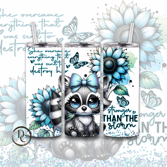 Raccoon Affirmation 20 oz Custom Sublimation Tumbler Stainless Steel 6