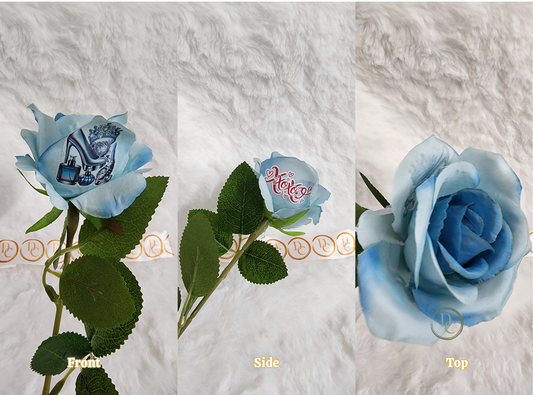 Blue Rose Heels Crown XOXO Predesigns Custom Forever Flower Fun Custom Designs