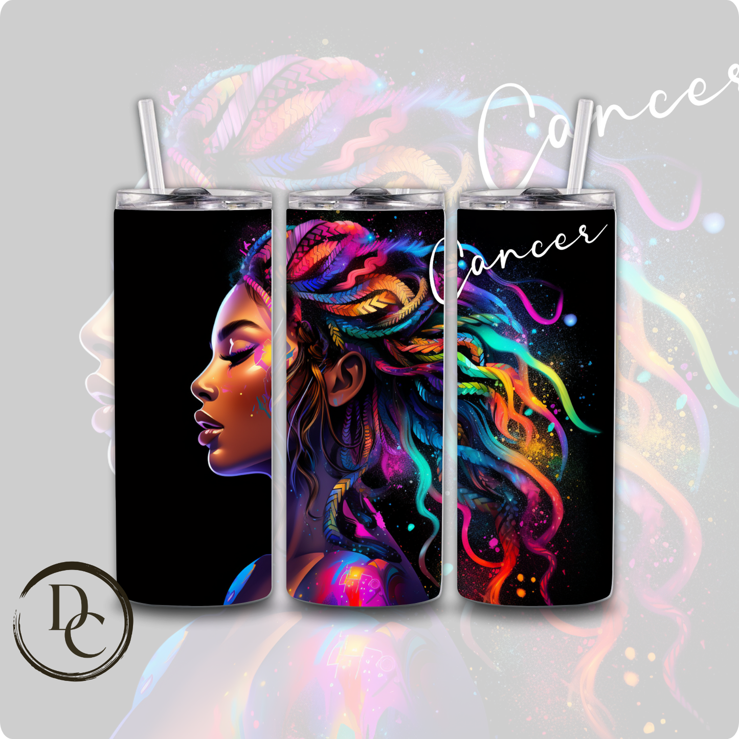 VIRGO Zodiac African Women 20 oz Stainless Steel Custom Sublimation Tumbler
