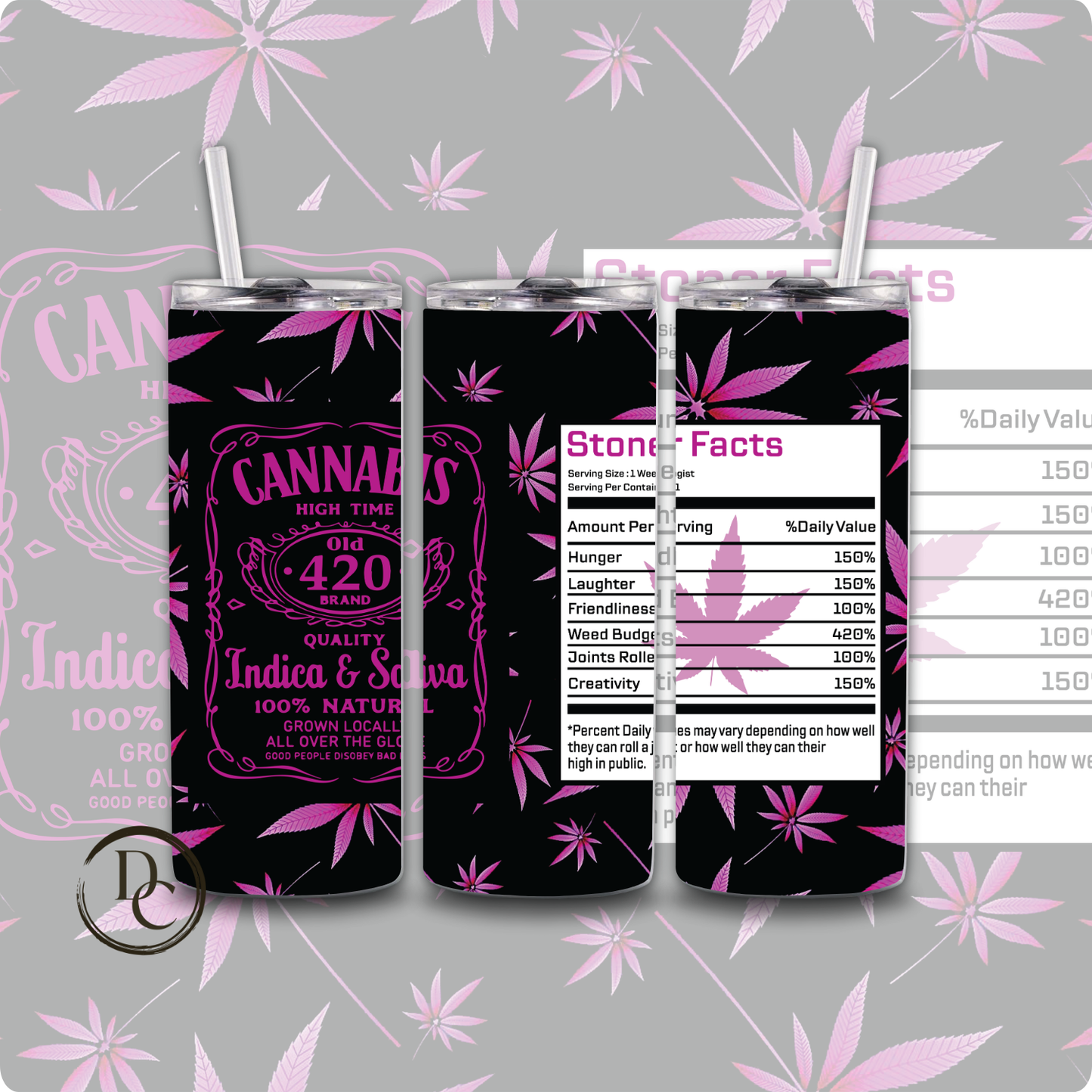 I'M JOKER I'M A SMOKER CANNABIS/ Weed /420/20 oz Custom Sublimation Tumbler Stainless Steel 29