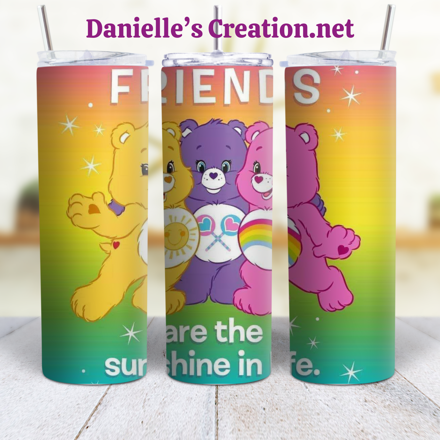 Care Bear 20 oz Custom Sublimation Tumbler Stainless Steel