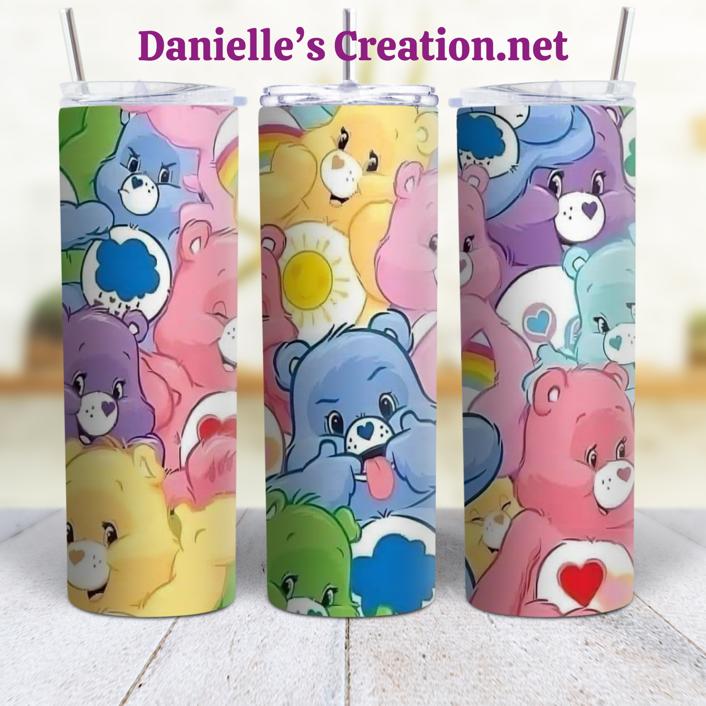 Care Bear 20 oz Custom Sublimation Tumbler Stainless Steel
