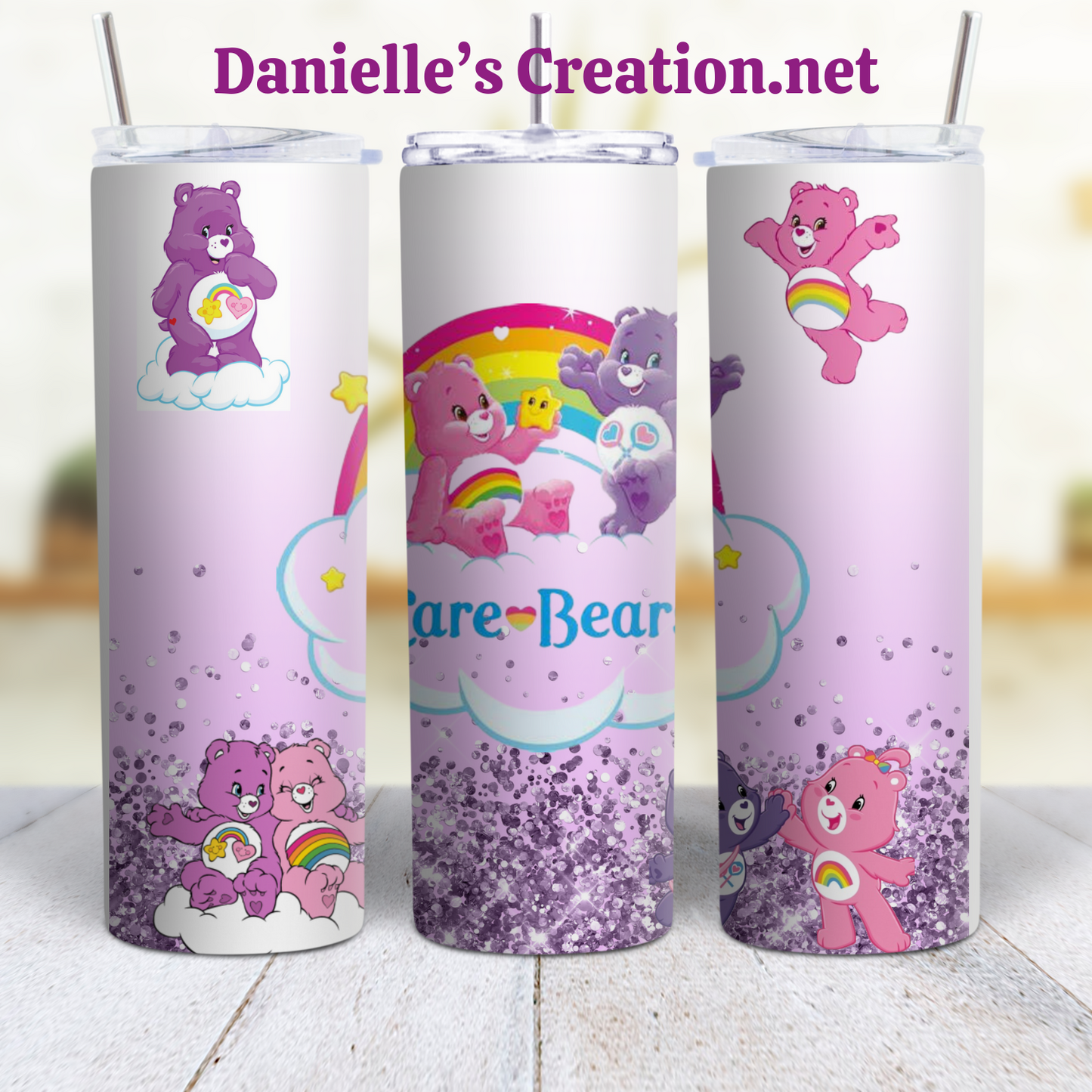 Care Bear 20 oz Custom Sublimation Tumbler Stainless Steel
