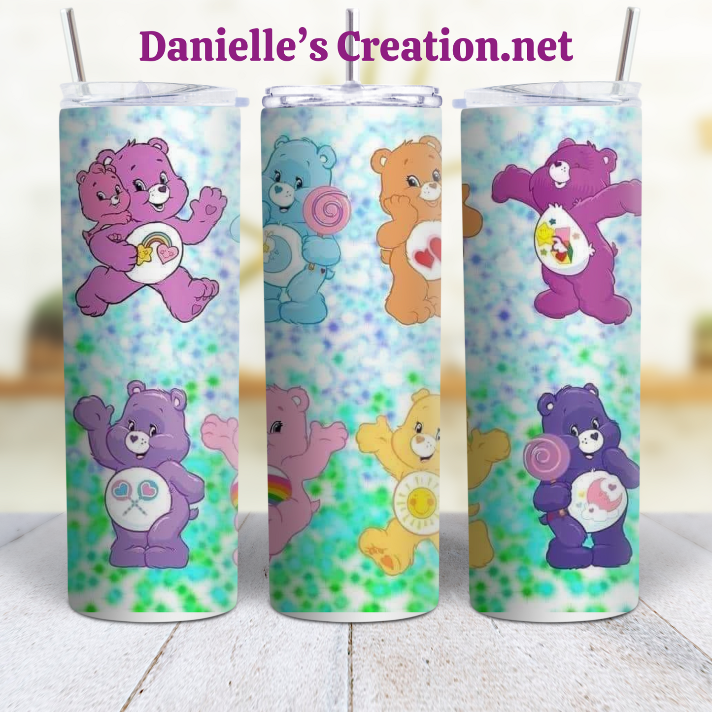 Care Bear 20 oz Custom Sublimation Tumbler Stainless Steel