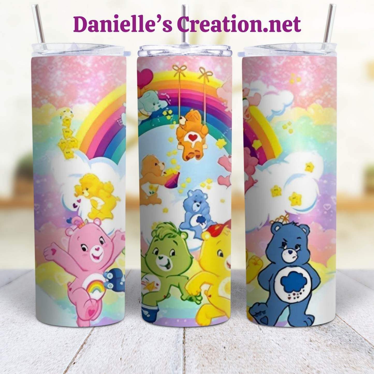 Care Bear 20 oz Custom Sublimation Tumbler Stainless Steel
