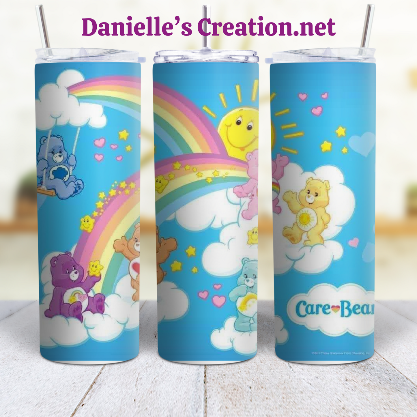 Care Bear 20 oz Custom Sublimation Tumbler Stainless Steel