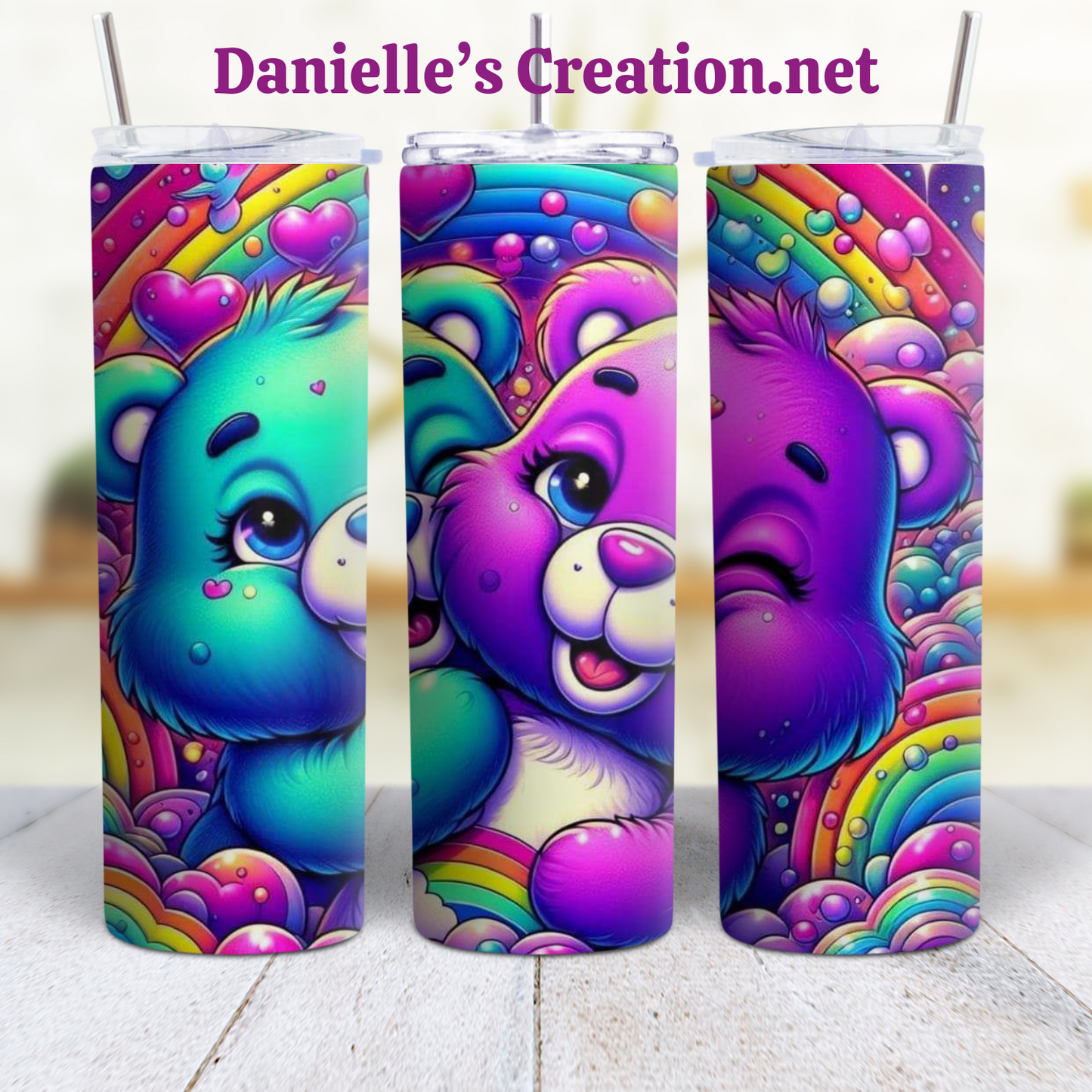 Care Bear 20 oz Custom Sublimation Tumbler Stainless Steel