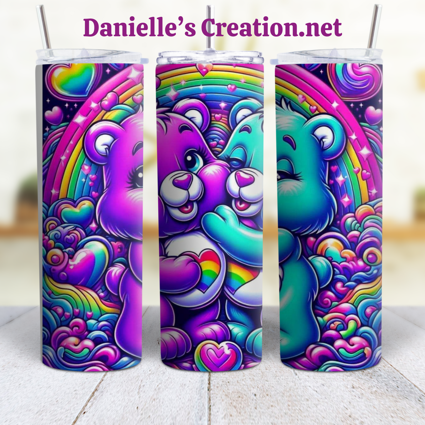 Care Bear 20 oz Custom Sublimation Tumbler Stainless Steel