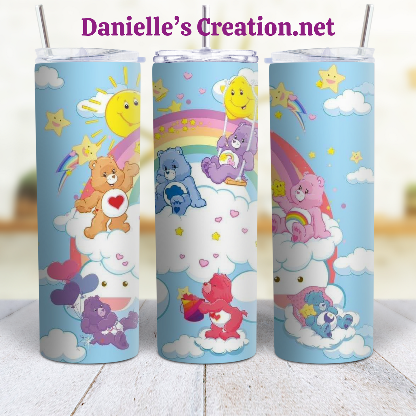 Care Bear 20 oz Custom Sublimation Tumbler Stainless Steel