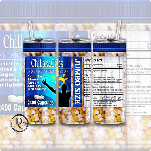 CHILLAXA FUNNY 20 oz Stainless Steel Custom Sublimation Tumbler 2