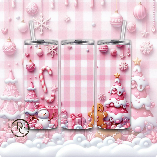 Christmas 20 Oz Custom Sublimation Tumbler Stainless Steel #35