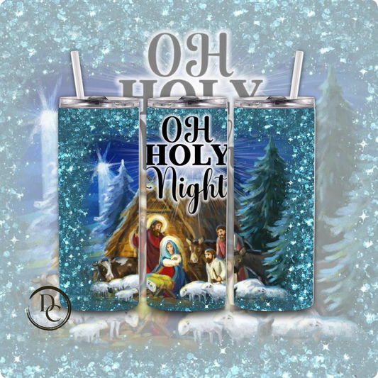 Christmas 20 Oz Custom Sublimation Tumbler Stainless Steel#37 Oh Holy Night