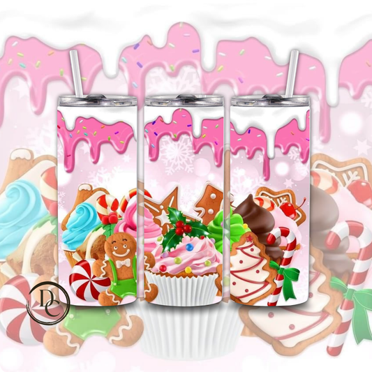 Christmas 20 Oz Custom Sublimation Tumbler Stainless Steel #9