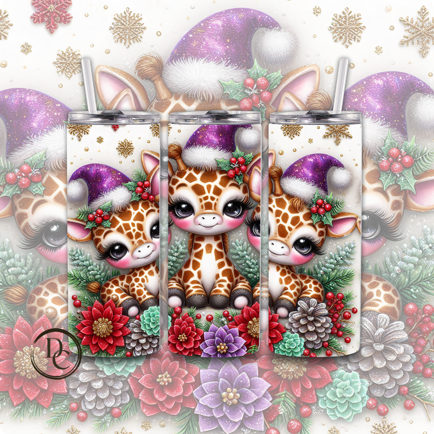 Christmas Animals #21 20 oz Custom Sublimation Tumbler Stainless Steel