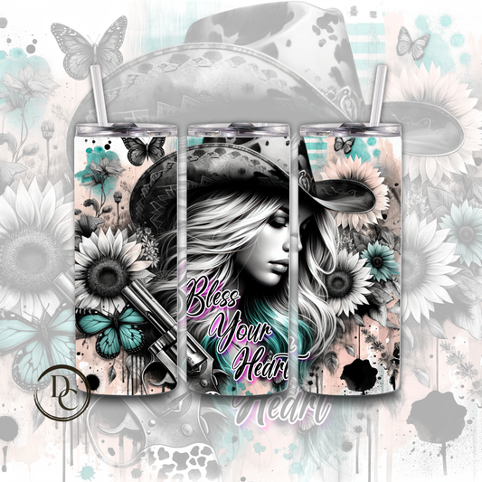 BLESS YOUR HEART 20 oz Custom Sublimation Tumbler Stainless Steel #10