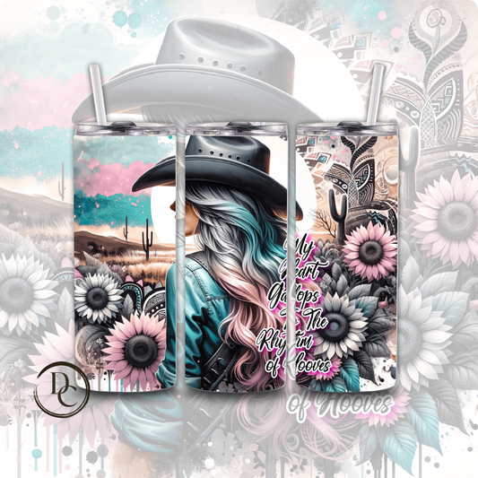 My Heart Gallops to the Rhythm Of Hooves Cowgirl 20 oz Tumblers 13