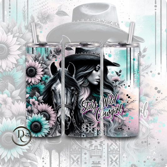 Stay Wild Cowgirl 20 oz Custom Sublimation Tumbler Stainless Steel #16