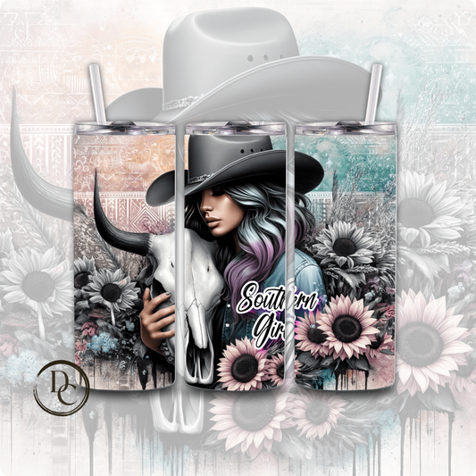 Southern Girl Cowgirl 20 oz Custom Sublimation Tumbler Stainless Steel 17