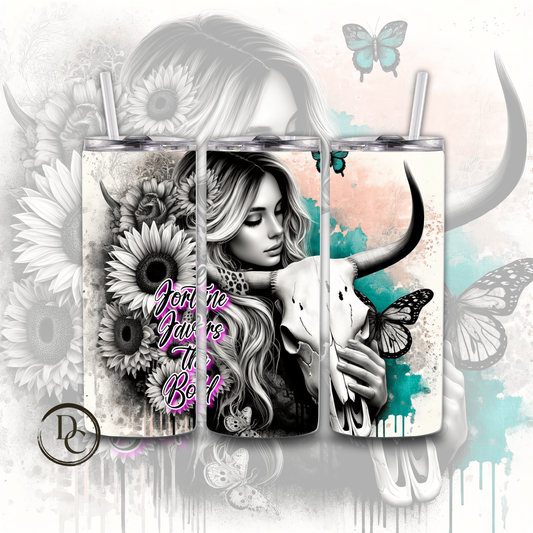 Favors the Bold Cowgirl 20 oz Custom Sublimation Tumbler Stainless Steel 7