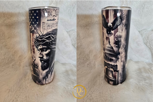 One Nation Under God Clearance Custom Sublimation Tumbler #6