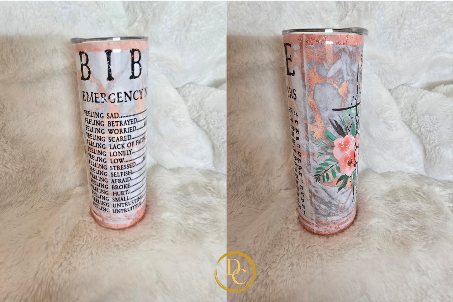 Bible Emergency Number Clearance Custom Sublimation Tumbler #7