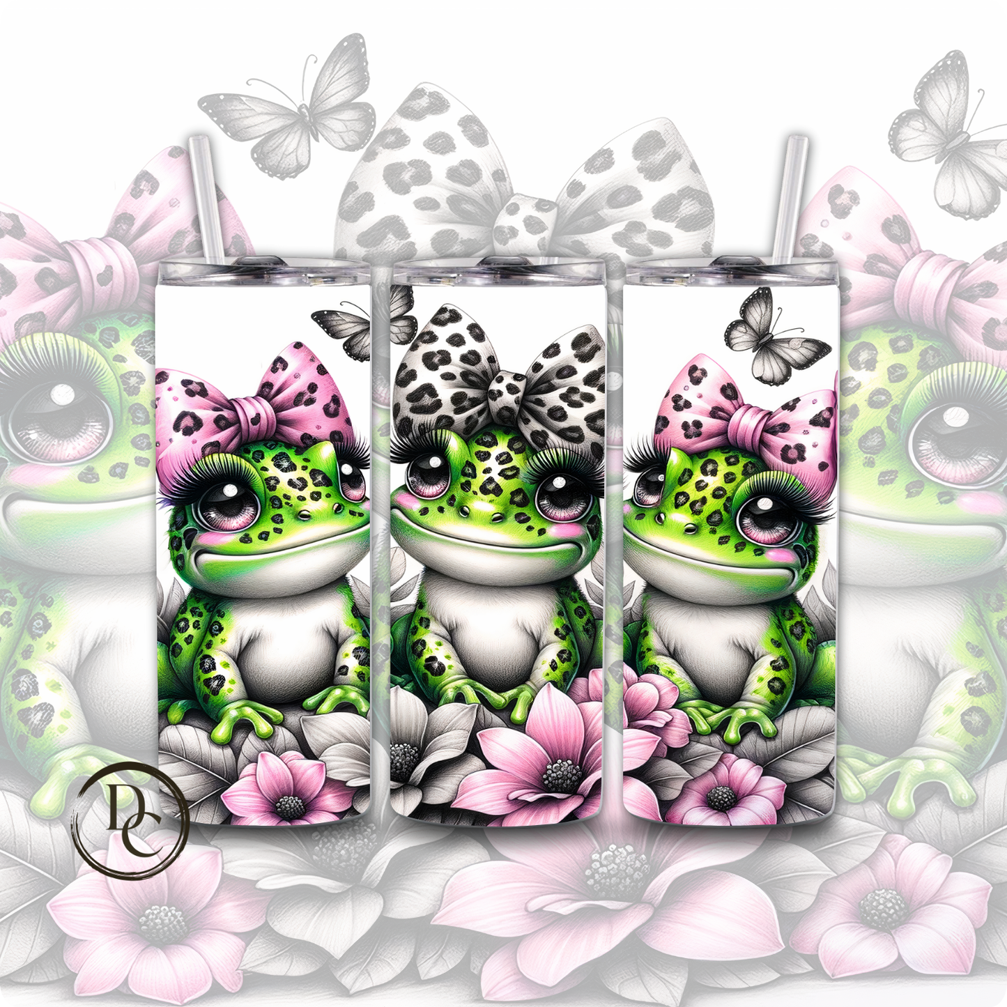 Sheep Cute Bow Animals 20 oz Custom Sublimation Tumbler Stainless Steel 13