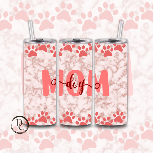 Dog Mom 20 oz Custom Sublimation Tumbler Stainless Steel 17