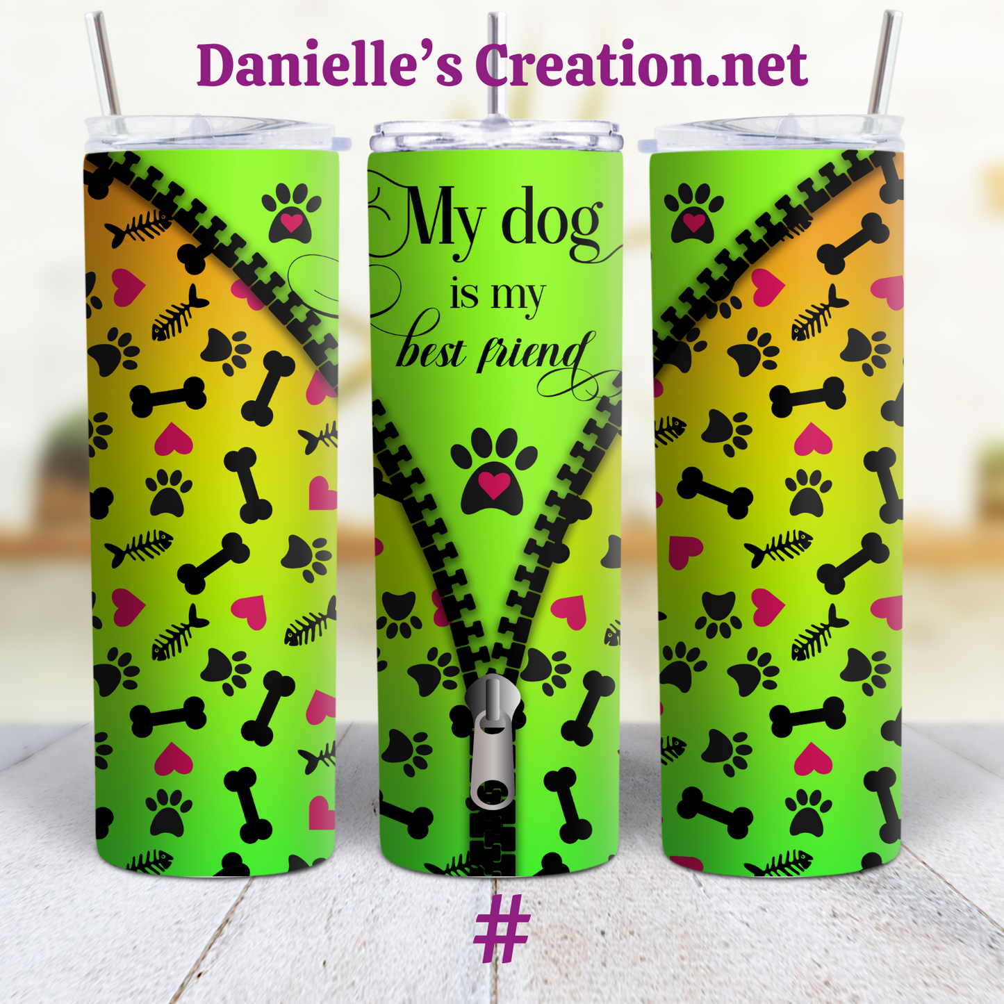 Life Is better With Dog 20 oz Custom Sublimation Tumbler Stainless Steel Dog MOM 1