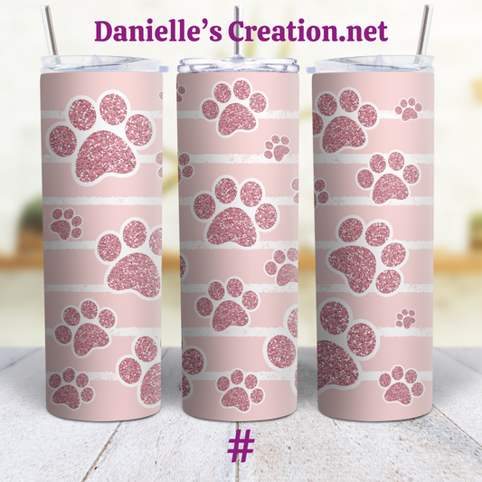 Life Is better With Dog 20 oz Custom Sublimation Tumbler Stainless Steel Dog MOM