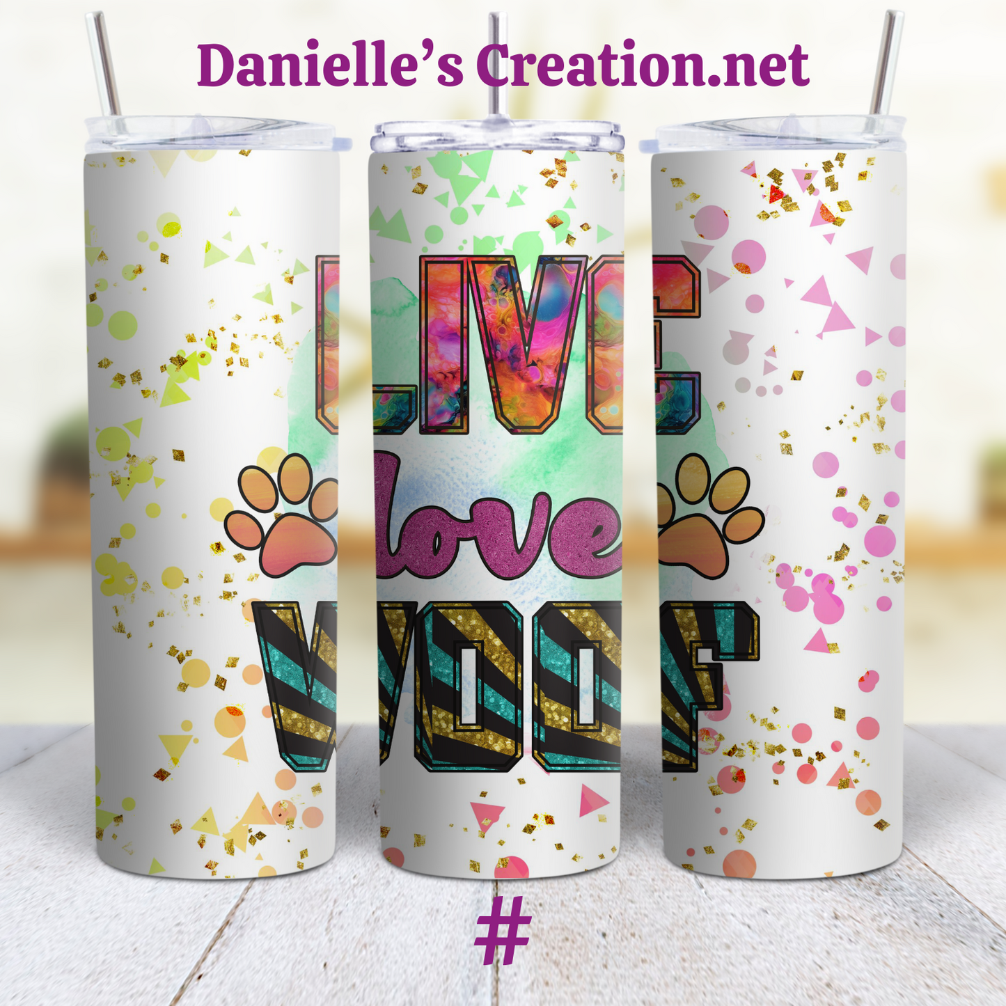 Life Is better With Dog 20 oz Custom Sublimation Tumbler Stainless Steel Dog MOM 1
