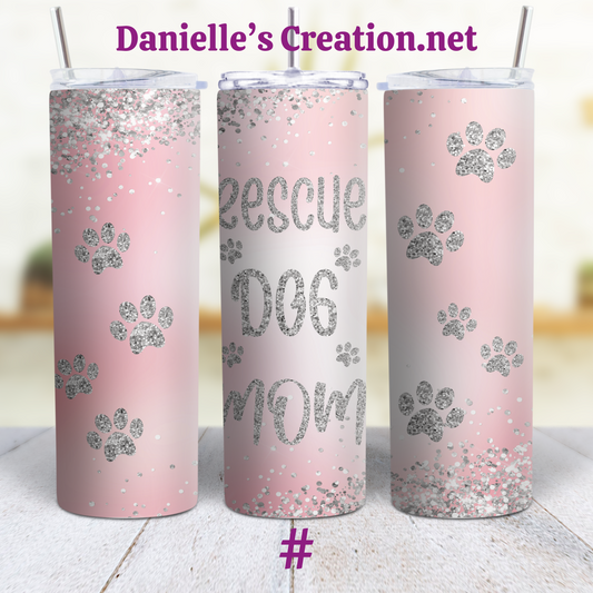 Life Is better With Dog 20 oz Custom Sublimation Tumbler Stainless Steel Dog MOM