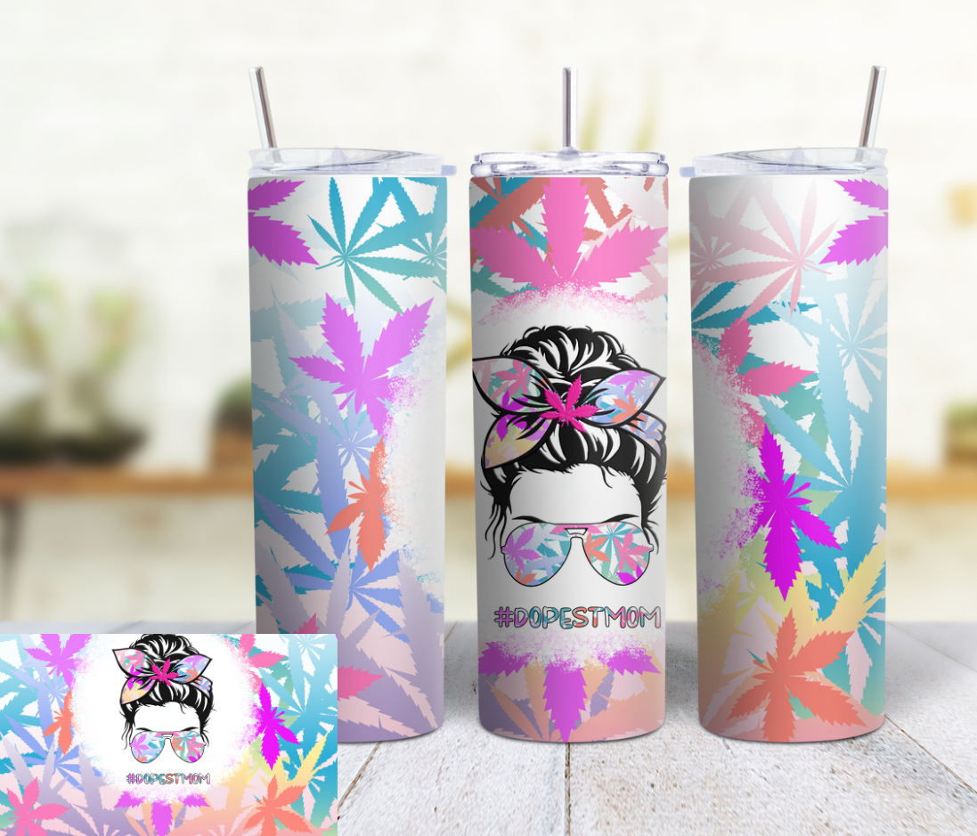 Messy Bun, Mom Life, MOTHER'S DAY 20 oz Custom Sublimation Tumbler Stainless Steel