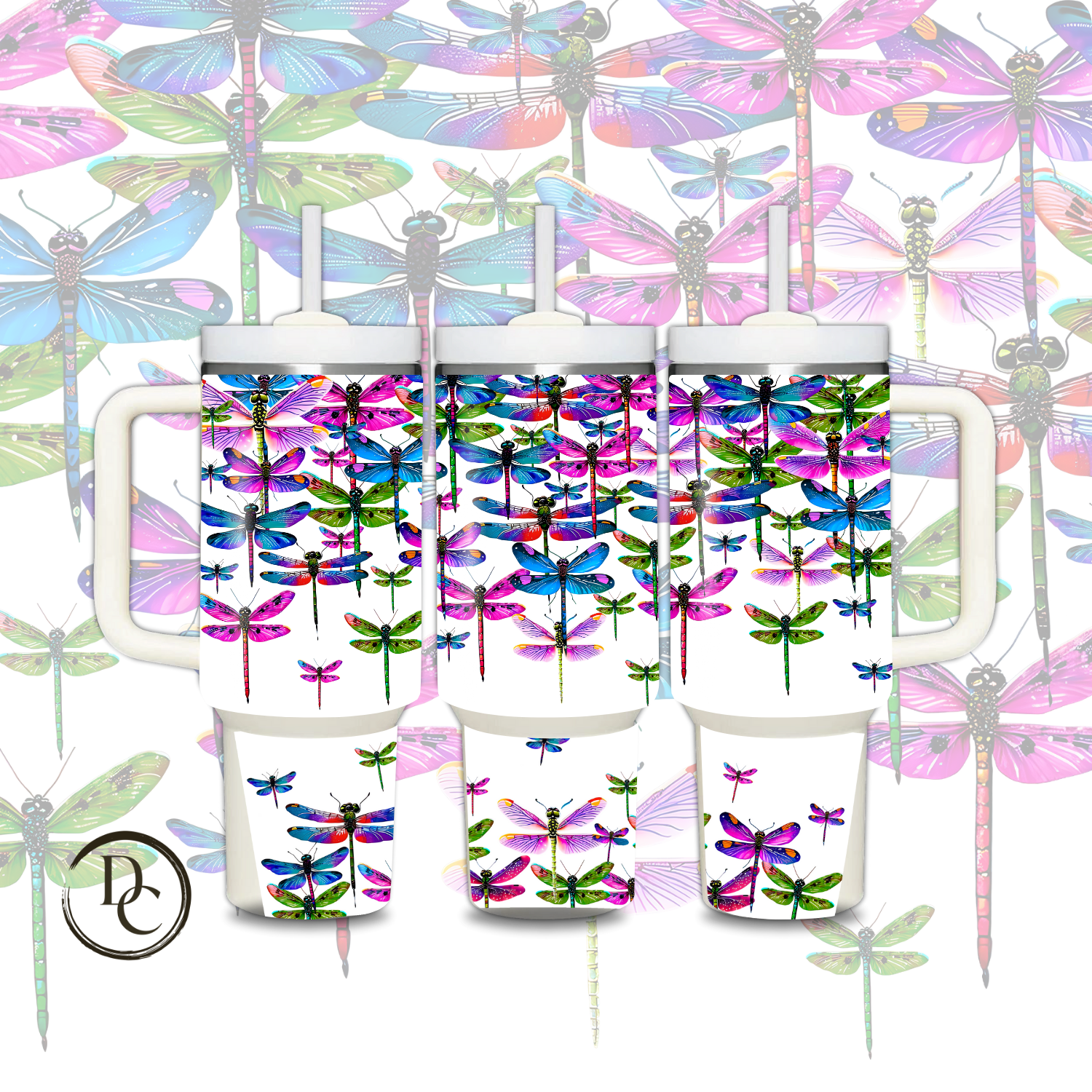 Dragonflies 30 oz & 40 Oz Custom Sublimation Tumbler Stainless Steel Insulated 