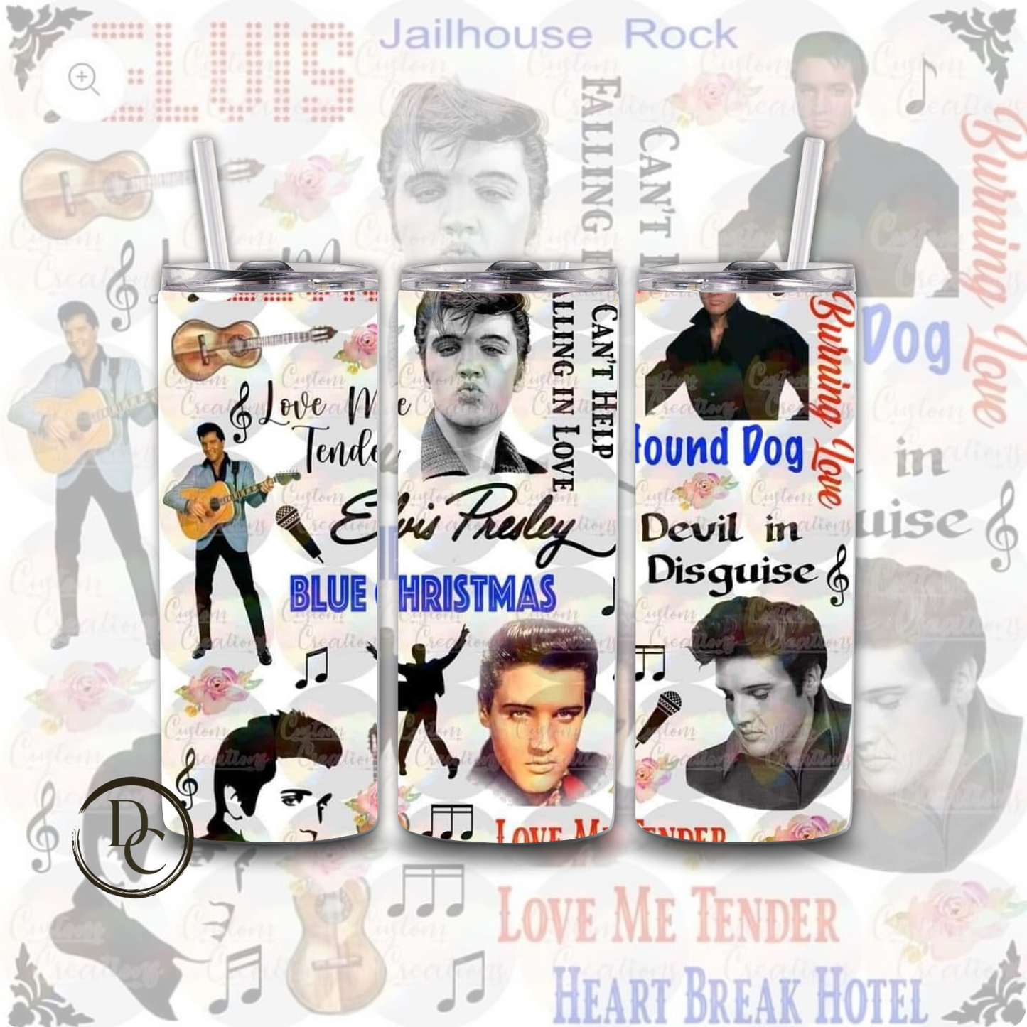 Elvis 20 oz Custom Sublimation Tumbler Stainless Steel 24
