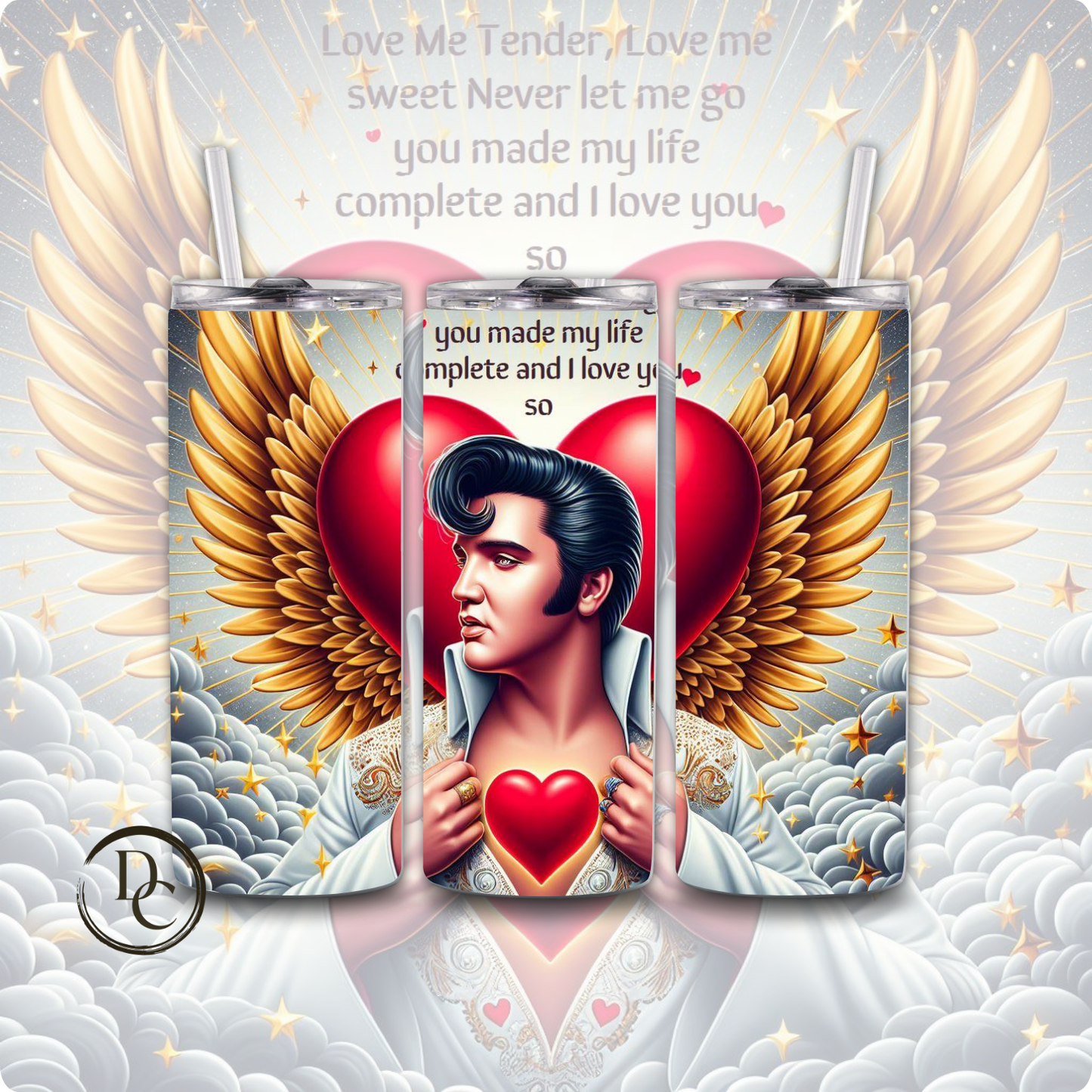 Elvis 20 oz Custom Sublimation Tumbler Stainless Steel 24