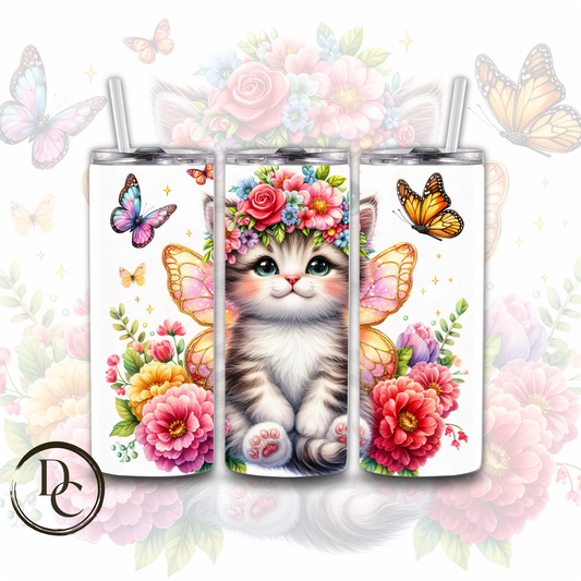 Kitten with Fairy Wings Animals 20 oz Custom Sublimation Tumbler Stainless Steel 13